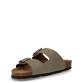 Ciabatta aperta in pelle salvia | Boscaini Scarpe