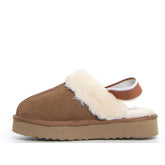 Slipper invernale con platform marrone - Mules | Boscaini Scarpe