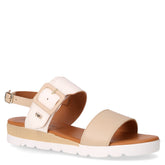 Sandalo in ecopelle beige bianco - VALLEVERDE | Boscaini Scarpe