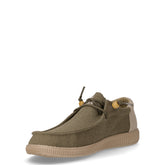 Stringata sportiva in tessuto kaki | Boscaini Scarpe