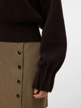 Maglione girocollo in tessuto marrone scuro | Boscaini Scarpe