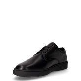 Stringata casual in pelle nero | Boscaini Scarpe