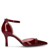 Décolleté in pelle con cinturino alla caviglia bordo | Boscaini Scarpe