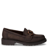 Mocassino in ecopelle con catena mocca | Boscaini Scarpe