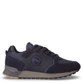 Travis Boost sneaker in pelle e tessuto navy | Boscaini Scarpe