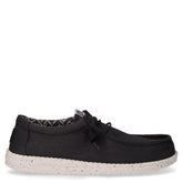 Wally stringata casual in tessuto nero | Boscaini Scarpe