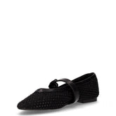 Ballerina in tessuto con mini strass nero | Boscaini Scarpe