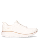 Bobs Squad Chaos sneaker slip ins in tessuto bianco oro | Boscaini Scarpe