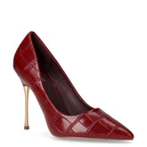 Décolleté a punta in ecopelle cocco bordeaux | Boscaini Scarpe