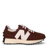 327 sneaker in pelle scamosciata marrone e bianco | Boscaini Scarpe