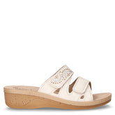 Ciabatta con zeppa in ecopelle bianco | Boscaini Scarpe