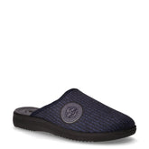 Ciabatta in tessuto con logo frontale blu | Boscaini Scarpe