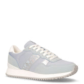 Sneaker in tessuto ed ecopelle turchese | Boscaini Scarpe