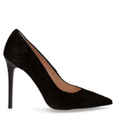 Décolleté a punta in pelle nero camoscio - Mid Season Sale Decollete Donna | Boscaini Scarpe