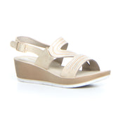 Sandalo con zeppa sabbia - Sandali Con Tacco Donna | Boscaini Scarpe