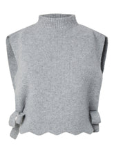 Gilet con collo alto in maglia grigio chiaro | Boscaini Scarpe