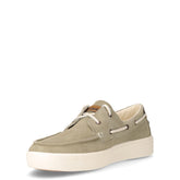 Stringata sportiva in pelle verde oliva | Boscaini Scarpe