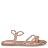 Sandalo bambina in ecopelle con strass oro rosa - Sandali Bambina | Boscaini Scarpe