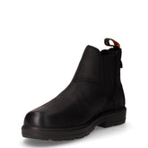 Stivaletto in pelle e tessuto nero | Boscaini Scarpe