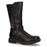 Stivale in ecopelle e tessuto con glittter bambina nero | Boscaini Scarpe