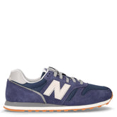 373 sneaker in pelle e tessuto blu | Boscaini Scarpe