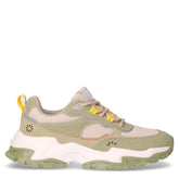 Sneaker in tessuto ed ecopelle kaki - REFRESH DONNA | Boscaini Scarpe