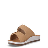 Ciabatta aperta in ecopelle sabbia | Boscaini Scarpe
