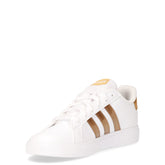 Grand Court 2.0 sneaker bambina in ecopelle bianco oro | Boscaini Scarpe