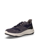 Sneaker in pelle scamosciata e tessuto blu | Boscaini Scarpe