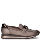 Mocassino in ecopelle con catena petrolio | Boscaini Scarpe