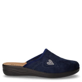 Ciabatta in tessuto con cuore strass blu | Boscaini Scarpe