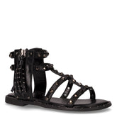 Sandalo in ecopelle con borchie bambina nero - Sandali Bambina | Boscaini Scarpe