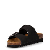 Hola ciabatta in ecopelle con strass nero | Boscaini Scarpe