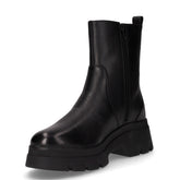 Pluette stivaletto in pelle ed ecopelle con zip nero | Boscaini Scarpe