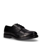Stringata in pelle nero | Boscaini Scarpe