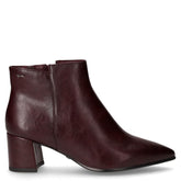 Tronchetto in ecopelle con zip merlot | Boscaini Scarpe