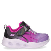 S Lights Sola Glow Color Breeze sneaker bambina in tessuto con luci nero lilla - Sneakers Bambina | Boscaini Scarpe