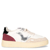 Sneaker in ecopelle bianco bordeaux - Sneakers Donna | Boscaini Scarpe