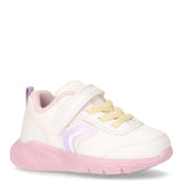 Sprintye sneaker bambina in tessuto ed ecopelle bianco rosa | Boscaini Scarpe