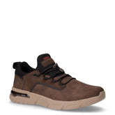 Sneaker in ecopelle e tessuto marrone | Boscaini Scarpe
