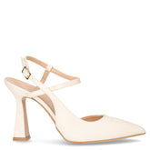 Sandalo con tacco in ecopelle burro | Boscaini Scarpe