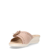 Ciabatta in ecopelle con zeppa beige | Boscaini Scarpe