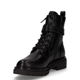 Stivaletto con cinturino in ecopelle nero | Boscaini Scarpe