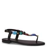 Sandalo infradito in ecopelle nero | Boscaini Scarpe