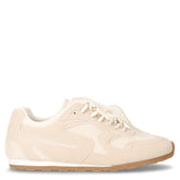 Sneaker in tessuto ed ecopelle beige | Boscaini Scarpe