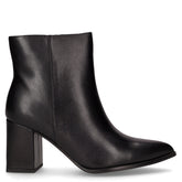 Tronchetto in pelle ed ecopelle con zip nero | Boscaini Scarpe
