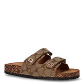 Ciabatta aperta in tessuto caffè - TOO LIKE | Boscaini Scarpe