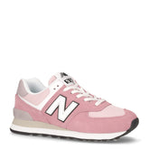 574 sneaker in pelle e tessuto rosa naturale | Boscaini Scarpe