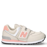 574 sneaker in pelle e tessuto linen pink lemonade | Boscaini Scarpe