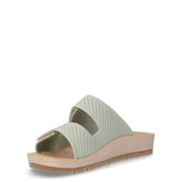 Ciabatta con strappi in tessuto verdino | Boscaini Scarpe